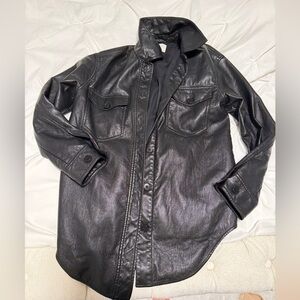 aritzia leather jacket